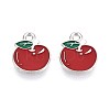 Fruit Alloy Enamel Charms PALLOY-S058-01P-07-2
