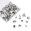 100Pcs 10 Style Tea Theme Tibetan Style Zinc Alloy Pendants TIBEP-CJ0001-69-7