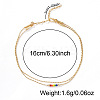 Rainbow Color Glass Beaded Double Layer Bracelets with Brass Chains for Women Elegant Jewelry RN7391-3