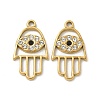 304 Stainless Steel Rhinestone Pendants STAS-I322-36G-02-1
