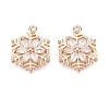 Christmas Brass Micro Pave Cubic Zirconia Pendants KK-R111-009-B01G-1