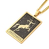 304 Stainless Steel Tarot Pendant Necklaces NJEW-A026-01G-09-2