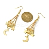 Alloy Macrame Pouch Dangle Earring for Stone Bead Holders EJEW-TA00288-4