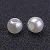 Creamy White Chunky Imitation Loose Acrylic Round Spacer Pearl Beads for Kids Jewelry X-PACR-4D-12-2