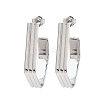 304 Stainless Steel Polygon Stud Earrings EJEW-P324-12P-4