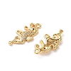 Brass Micro Pave Clear Cubic Zirconia Pendants KK-D504-14G-2