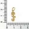 Brass Micro Pave Cubic Zirconia Pendants KK-M273-01G-T-3