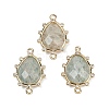 Natural Amazonite Faceted Connector Charms G-K347-07G-02-1