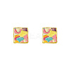 Alloy Enamel Stud Earrings FS-WG76410-02-3