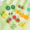 DIY Dangle Earring Making Resin Pendants with Tone Iron Findings and Brass Earring Hooks DIY-SC0009-24-6