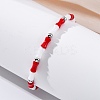 304 Stainless Steel Beaded Bracelets for Women BJEW-M056-05P-7