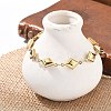 304 Stainless Steel Link Chain Bracelets for Women BJEW-U021-08G-05-3