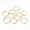 Brass Hoop Earrings EC108-1NFG-4