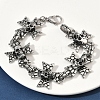 304 Stainless Steel Link Chain Bracelets for Men Women BJEW-D385-01AS-1