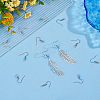 100 Pairs 316 Surgical Stainless Steel Earring Hooks STAS-UN0058-55-3