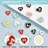 32Pcs 8 Style Rack Plating Alloy Enamel Pendants ENAM-PH0002-32-4