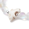 Beach Dolphin Dyed Synthetic Turquoise Bead Bracelets BJEW-JB10251-03-2