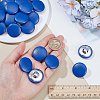 30Pcs 1-Hole PU Leather Shank Buttons BUTT-NB0001-92B-3