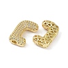 Brass Micro Pave Clear Cubic Zirconia Pendants KK-Z041-01G-J-2