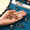 12Pcs 6 Size 201 Stainless Steel Grooved Finger Ring Settings STAS-TA0002-15P-6
