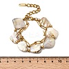 304 Stainless Steel & Natural Shell Double Layer Bracelets BJEW-G763-07G-3