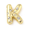 Brass Micro Pave Clear Cubic Zirconia Pendants KK-E093-04G-K-1