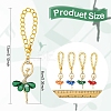 14Pcs 14 Colors Ballerina Girl Alloy Rhinestone & Resin Cup Charms HJEW-YW00079-3