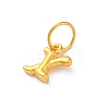 925 Sterling Silver Letter Charms with Jump Rings STER-R008-01G-X-2