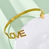 304 Stainless Steel Cuff Bangles for Women BJEW-F491-01G-03-4