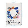 4Pcs 4 Style Linen Vertical Double Sided Garden Flag AJEW-CF0001-15-2
