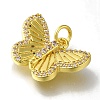 Rack Plating Brass Micro Pave Cubic Zirconia Pendant KK-H485-07G-3