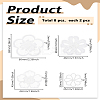 8Pcs 4 Styles Organza Embroidered Cloth Sew on Patches PATC-LP0001-33-2