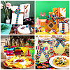 2Rolls 2 Styles Stripe Pattern Printed Polyester Grosgrain Ribbon OCOR-TA0001-37F-6
