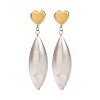 304 Stainless Steel Dangle Stud Earrings EJEW-K296-02GP-05-2