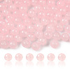 2 Strands Baking Paint Imitation Jade Glass Round Bead Strands DGLA-FS0001-20A-1