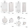 304 Stainless Steel Pendants STAS-CJ0001-01-2