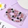 1Pc Polymer Clay Rhinestone Round Beaded Stretch Necklaces NJEW-SP0001-14J-7