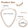 Alloy Crystal Rhinestone Leaf Link Chain Necklaces & Bracelets Sets SJEW-YWC0002-01RG-3