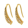 Brass Cubic Zirconia Earring Hooks KK-R217-19G-1