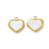 304 Stainless Steel with Synthetic Shell Charms LS-STAS-G338-06G-1