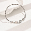 AB Color Glass & Alloy Beaded Anklets for Women HD5357-4-1