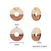 Transparent Resin & Walnut Wood Pendants RESI-CJ0001-50-2