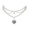 Tibetan Style Alloy Heart Jewelry Set SJEW-JS01287-2