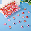 70Pcs 7 Colors Transparent Resin Rondelle European Beads RESI-TA0004-82-6