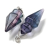 Natural Fluorite Pointed Pendants G-F766-08AS-04-2