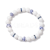 Dyed & Heated Natural Mashan Jade Round Beads Stretch Bracelets for Women BJEW-JB12207-2