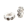 Flat Round Brass Micro Pave Cubic Zirconia Spacer Beads KK-L230-02P-02-1