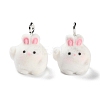 Animal Shape Flocky Resin Pendants RESI-Q229-01F-1