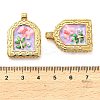 304 Stainless Steel Enamel  Pendants STAS-B084-08G-02-3