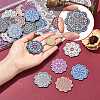 32Pcs 16 Styles Printed Wooden Pendants WOOD-CJ0001-96-4